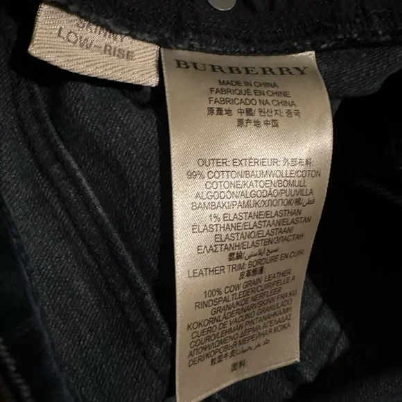 Burberry Brit Skinny Low Rise Jeans in dark blue wash - Picture 6 of 9